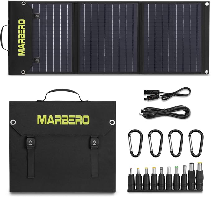 MARBERO 60W Portable Solar Panel 60 Watt Foldable Solar Panel by MARBERO
