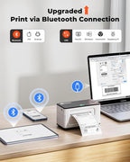 MUNBYN Bluetooth Thermal Label Printer 941B, Wireless 300DPI 4x6 Shipping Label - Image 4