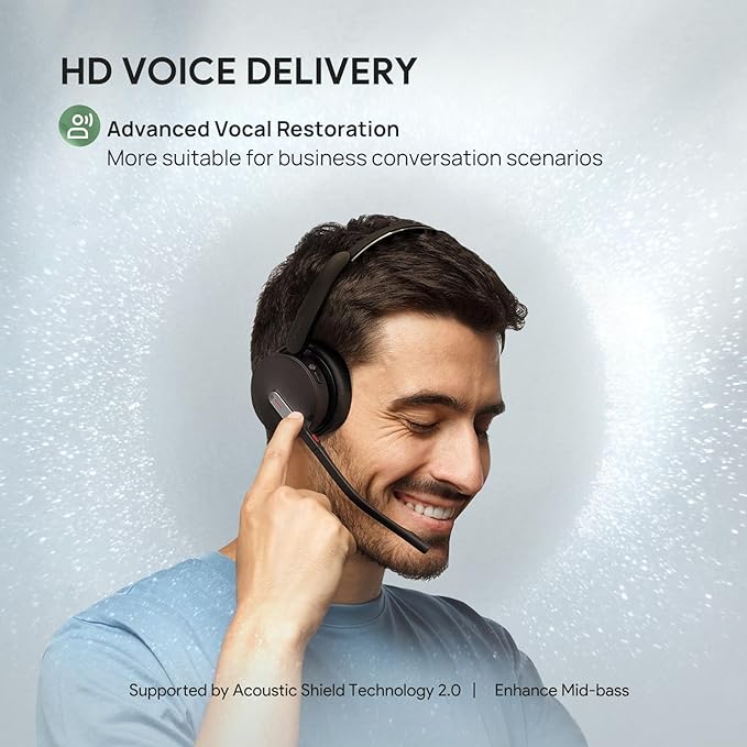 Yealink BH70 with Stand Wireless Bluetooth Headset with Microphone - Image 9