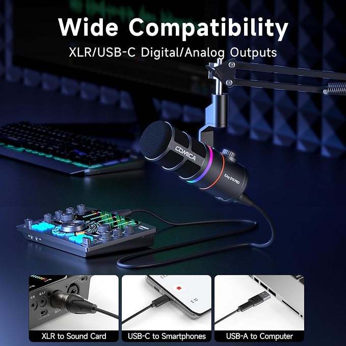 EJoy D10 PRO USB Wireless Gaming Microphone – Boom Arm Mic - Image 3