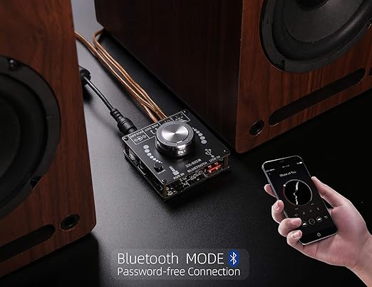 Mini Bluetooth Amplifier 50W+50W Dual Channel Stereo Power Output, DC 12V - Image 2