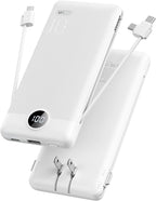 VRURC Portable Charger with Cables and Wall Plug | Power Bank with Cords | by Home