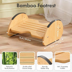 Amazer Bamboo Foot Rest for Under Desk at Work, 2-in-1 Reversible Rocking - Image 5