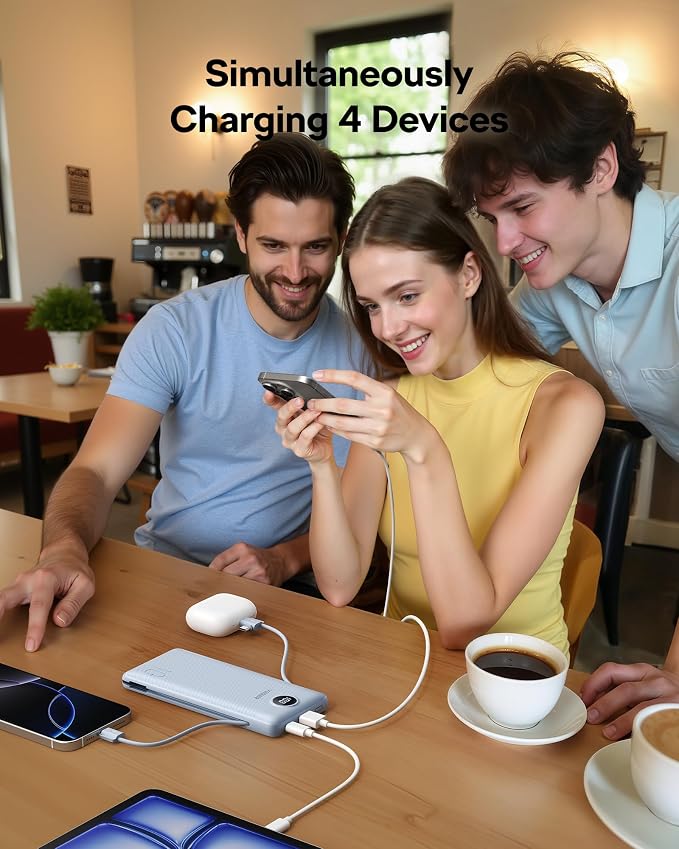 VEGER AC Wall Plug Portable Charger, 10000mah Slim Portable Charger Built in - Image 3