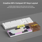 MageGee LIGHT87 Wired Creamy Keyboard, 80% Gasket Hot Swappable RGB Backlit - Image 4