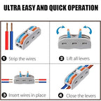 25PCS Lever Wire Connectors, Quick Wiring Cable Connectors, Compact Push-in - Image 4