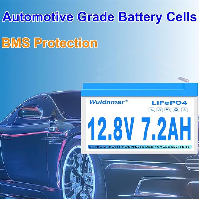 12V 7.2Ah LiFePO4 Battery, Lithium Battery - Image 3
