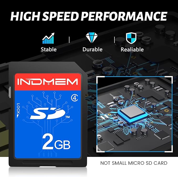 INDMEM 2GB SD Card, 10 Packs Class 4 2GB Flash Memory Card MLC Standard Secure - Image 2