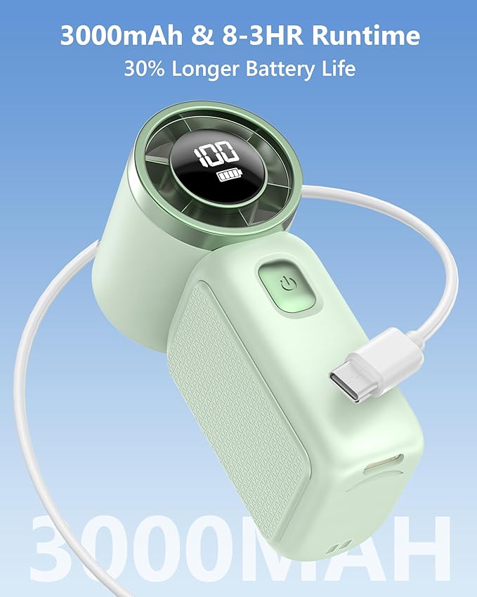 Portable Handheld Mini Fan, 6 Gear Wind, Hand Small Travel Personal Held Fans - Image 4