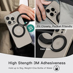COOLQO Upgraded Magnetic Phone Ring Holder Stand, Super Magnet Cell Phone Grip - Image 4