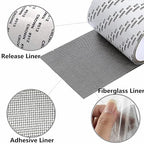 Extra Wide 4” X 197” Window Screen Repair Tape Kit, Strong Adhesive Fiberglass - Image 3