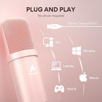 MAONO USB Microphone, 192kHz/24bit Plug & Play PC Computer Podcast Condenser - Image 4