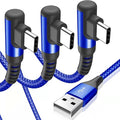 sweguard USB C Cable Right Angle, USB Type C iPhone 15 Charger Cable Nylon by Sweguard