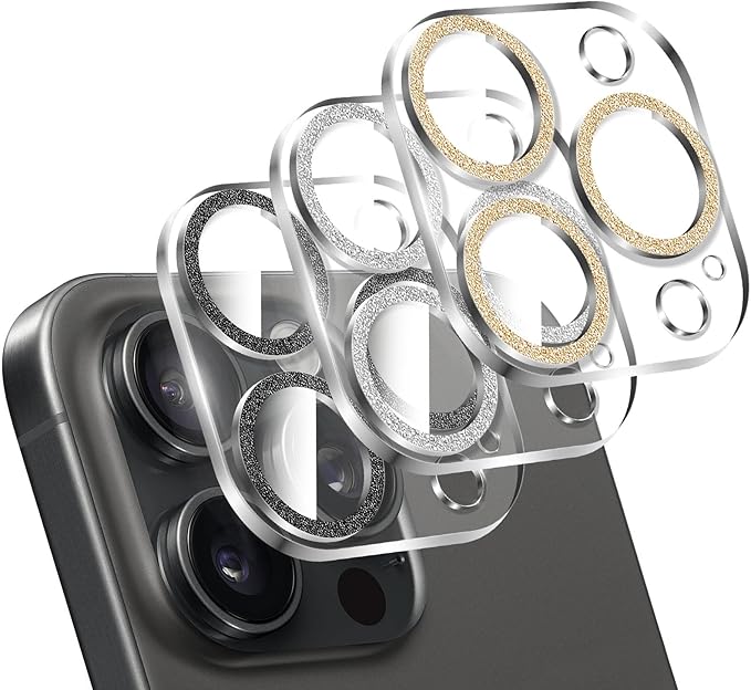 LucBuy 3PCS Sparkling Camera Lens Protector by LucBuy