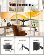 ErGear Triple Monitor Mount, Fully Adjustable Gaming 3 Monitor Desk Mount - Image 4