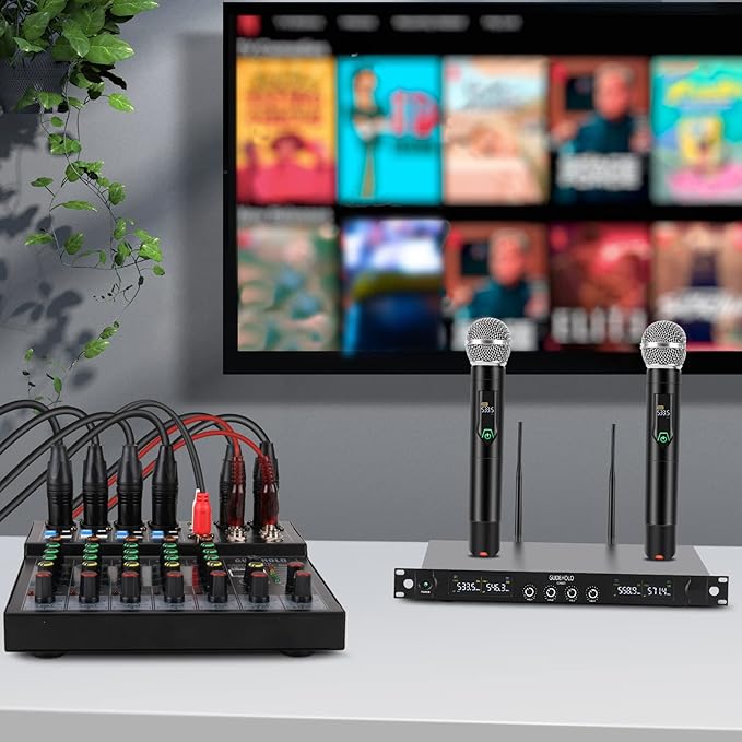 6-Channel Professional DJ Audio Mixer, DJ Controller Sound Mixer DSP 16 Preset - Image 4