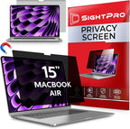 Magnetic Privacy Screen for MacBook Air 15 Inch Removable Laptop Privacy Filter by SightPro