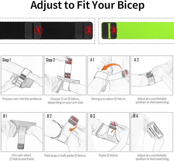 Running Armband with Earphone Bag Cell Phone Armband - Image 7