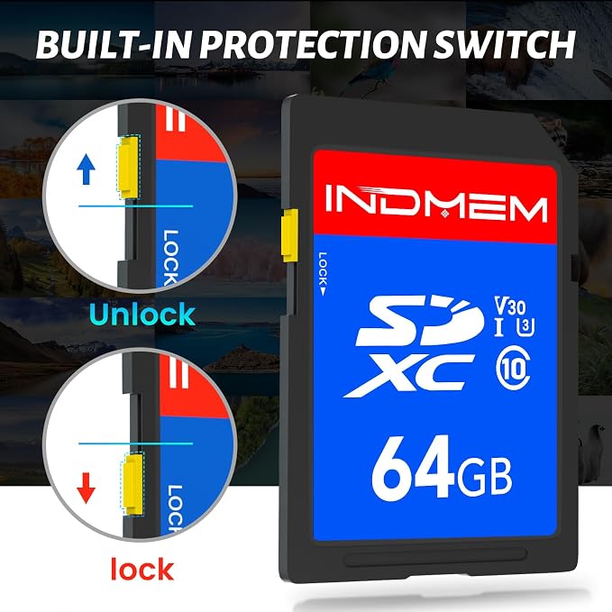 INDMEM SD Card 64GB 8-Pack, Class 10 64GB High Speed up to 90M/S Full HD Video - Image 7