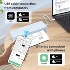 Inkless Portable Printer for Travel, Wireless Thermal Printer Supports 8.5" x - Image 3
