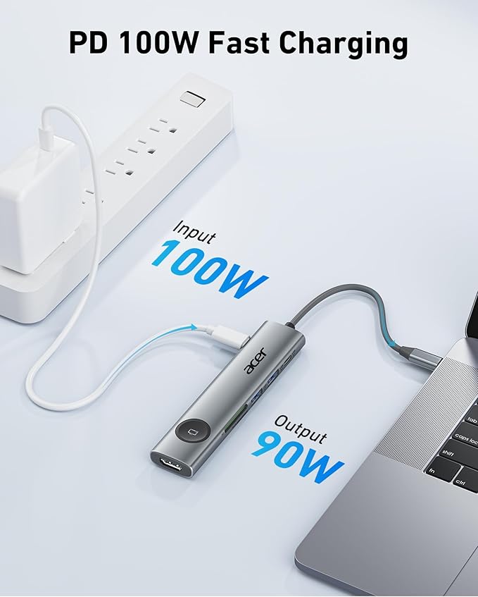 Acer USB C to HDMI Multiport Adapter, 7 in 1 USB-C Hub - Image 4
