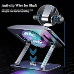 Adjustable Laptop Stand with Cooling Fan, Aluminium Alloy Multi-Angle Computer - Image 3