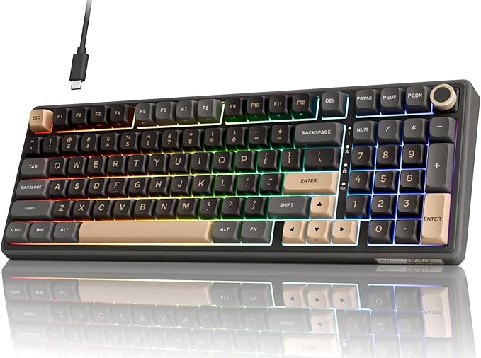 RK ROYAL KLUDGE R98 Pro Wired Mechanical Keyboard, RGB PC Gaming Keyboard by RKROYALKLUDGE