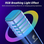 TONOR USB Gaming Microphone, RGB Streaming Microfono Set, PC Podcast Recording - Image 3