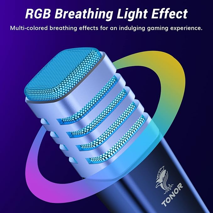 TONOR USB Gaming Microphone, RGB Streaming Microfono Set, PC Podcast Recording - Image 3