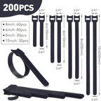 MVYC 200PCS Reusable Cable Ties Wire Ties Cord Organizer Cable Organizer - Image 2