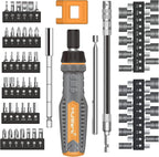 MulWark 63PC Magnetic Ratcheting Screwdriver Bit Set by MULWARK