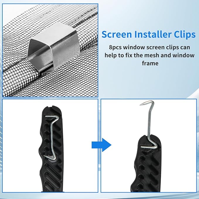 Window Screen Repair Kit, Durable Fiberglass Black Window Screen kit - Image 3