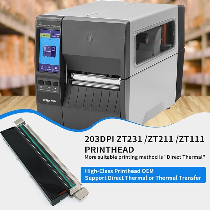 P1123335-012 New Printhead for Zebra ZT231 ZT211 ZT111 Thermal Industrial - Image 2
