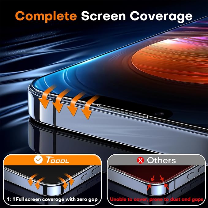 TOCOL for iPhone 13 Pro Max Screen Protector/iPhone 14 Plus Screen Protector - Image 6