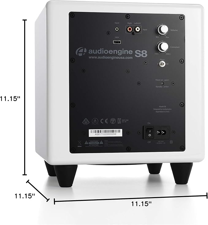 Audioengine S8 Powered Subwoofer Speaker - 250W 8-inch Home Woofer - Image 10
