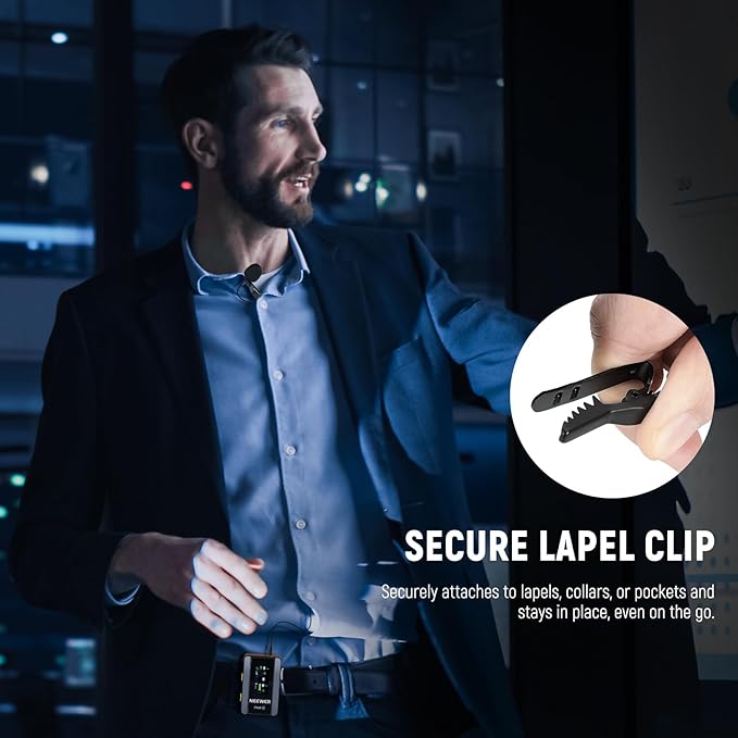 NEEWER Lavalier Lapel Microphone, Omnidirectional Condenser Wired Clip On Lav - Image 8