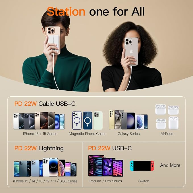Magnetic Portable Charger, 16800mAh Wireless Power Bank, - Image 9