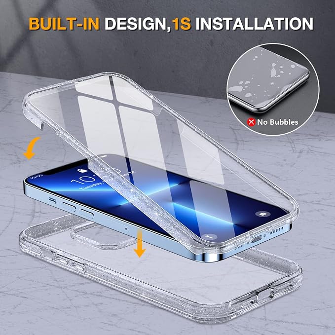 Miracase Glass Case for iPhone 13 Pro Max 6.7 inch, Upgrade Full-Body Clear - Image 4