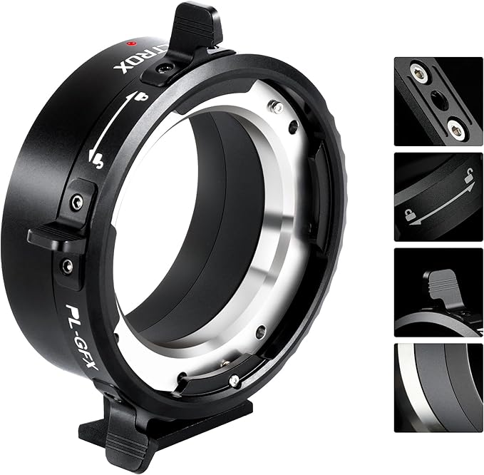 VILTROX PL-GFX Lens Adapter, Lens Converter Ring Camera Lens Mount Adapter Ring by ViltroxOfficial