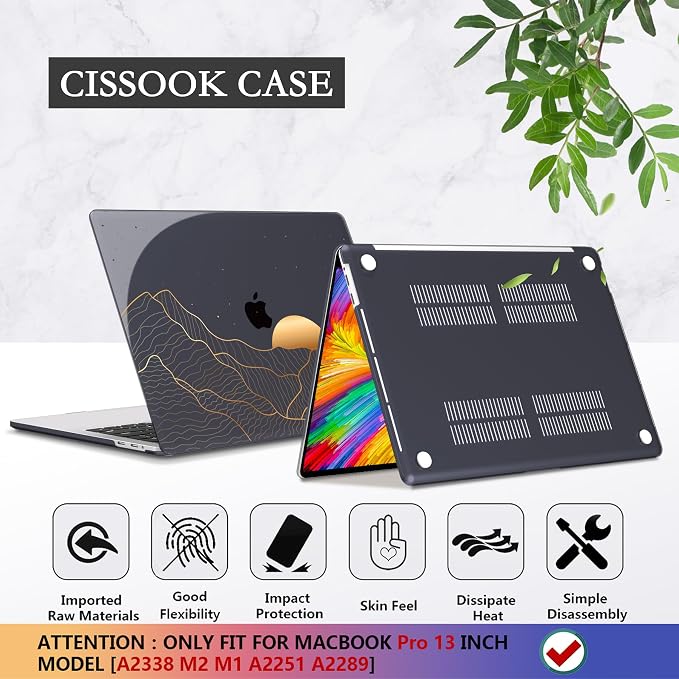 CISSOOK Compatible with MacBook Pro 13 Inch M2 M1 Case 2025-2016 Release A2338 - Image 6
