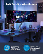 HUANUO RGB Monitor Arm for Ultrawide Screens up to 57″, Heavy-Duty Single Mount - Image 3