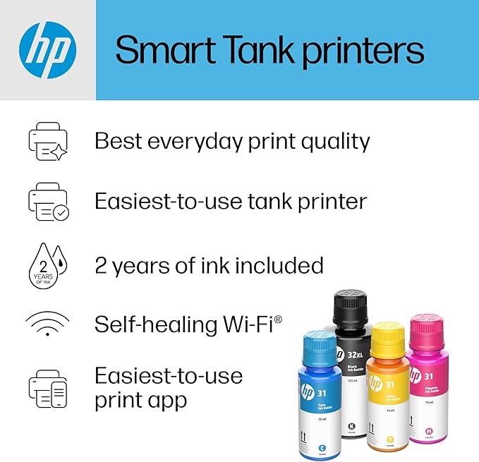 HP Smart Tank 5000 Wireless All-in-One Ink Tank Printer - Image 9