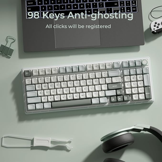 RK ROYAL KLUDGE R98 Pro Creamy Mechanical Keyboard, 96% Wired Gaming Keyboard - Image 9