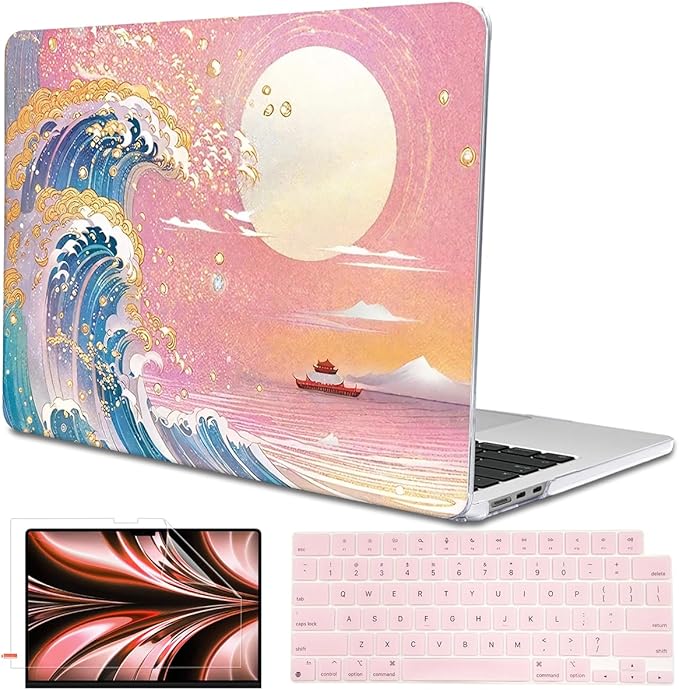 for MacBook Air 13.6 inch Case 2025 M4 A3240 2024 M3 A3113 2022 2023 A2681 M2 by LCMOCICO