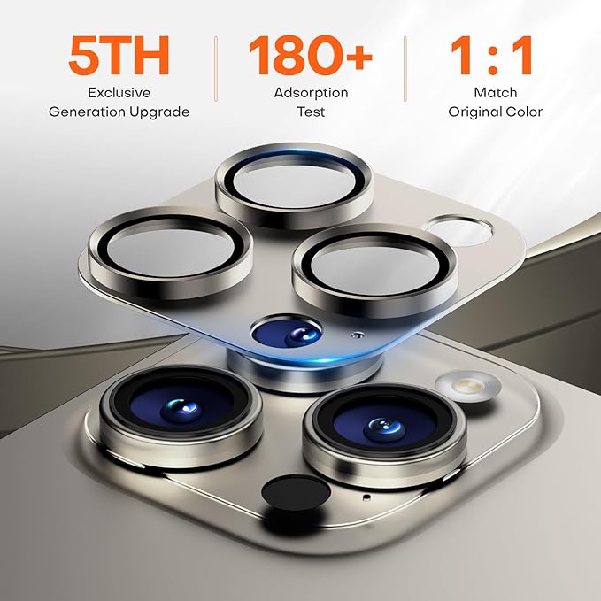 Camera Lens Protector for iPhone 16 Pro Max/16 Pro/15 Pro Max/15 Pro/14 Pro - Image 3