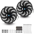 2PCS 12 Inch Universal Slim Fan Push Pull Electric Radiator Cooling 12V 80W by FSBCGT