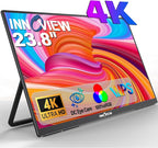 Innoview 23.8” 4K Large Portable Monitor, UHD 100%sRGB IPS Speakers USB-C HDMI by InnoView