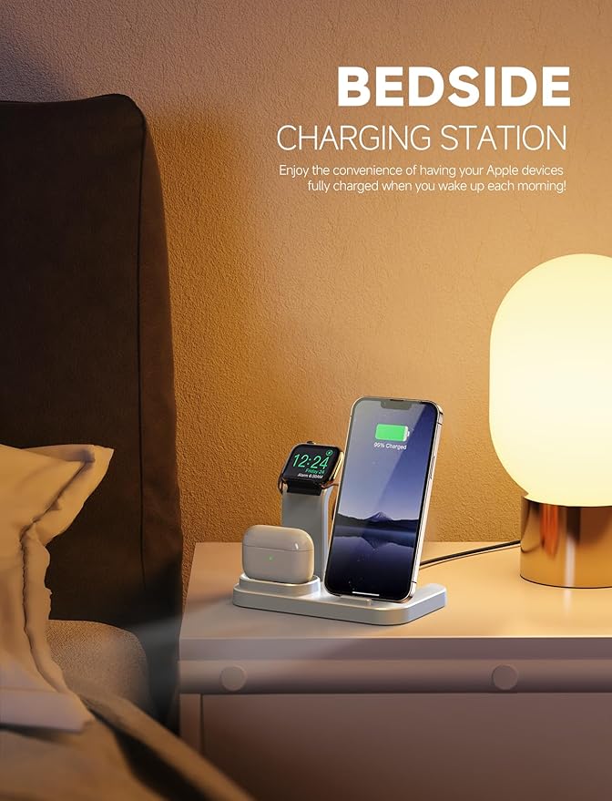 Wireless Charging Station 3 in 1 RJR Compatible - Image 2