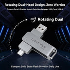 256GB External SSD up to 450MB/s Metal Housing, Dual Type C+ A USB 3.2 Gen 1 - Image 5