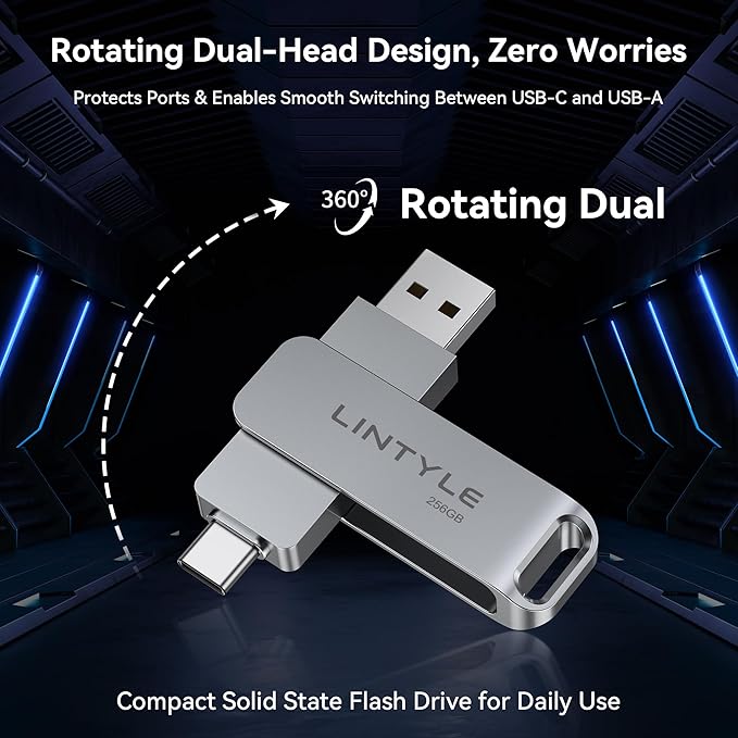 512GB USB External SSD up to 450MB/s Metal Housing, Dual Type C+ A USB 3.2 Gen - Image 5